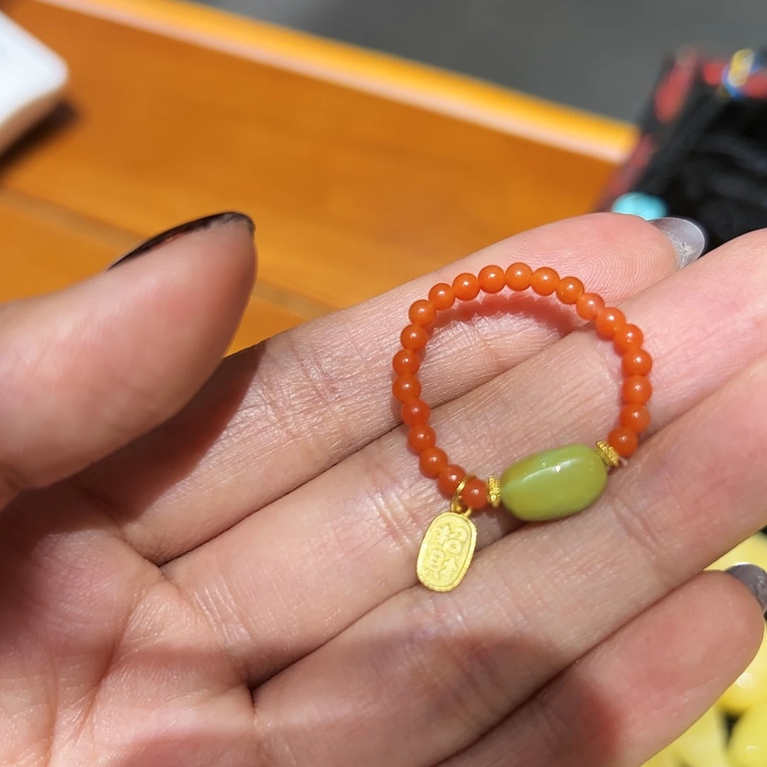 绿松石戒指18K金镶嵌一****好