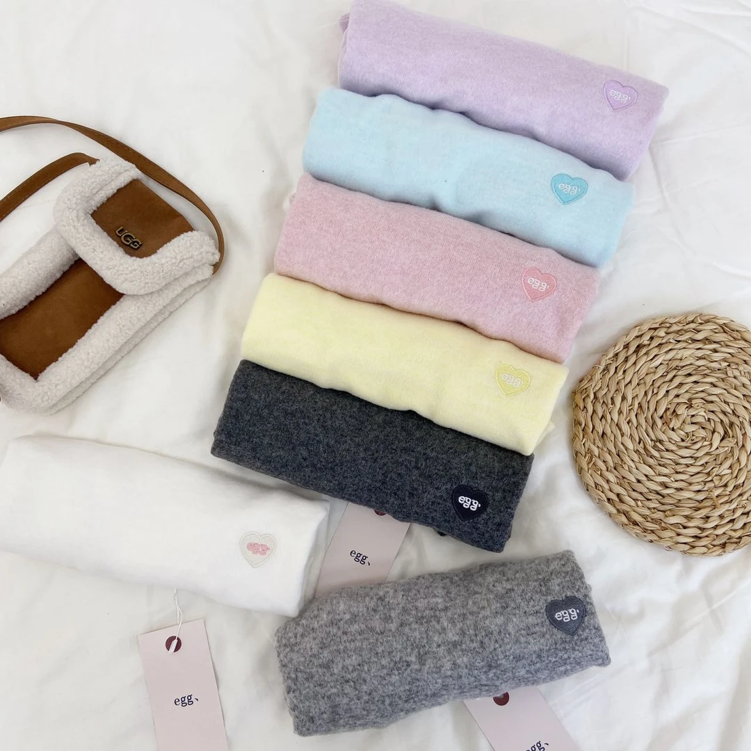 【爱心刺绣】七彩春夏款蛋家韩版毛茸茸贝壳egg温室外穿内搭T恤短袖