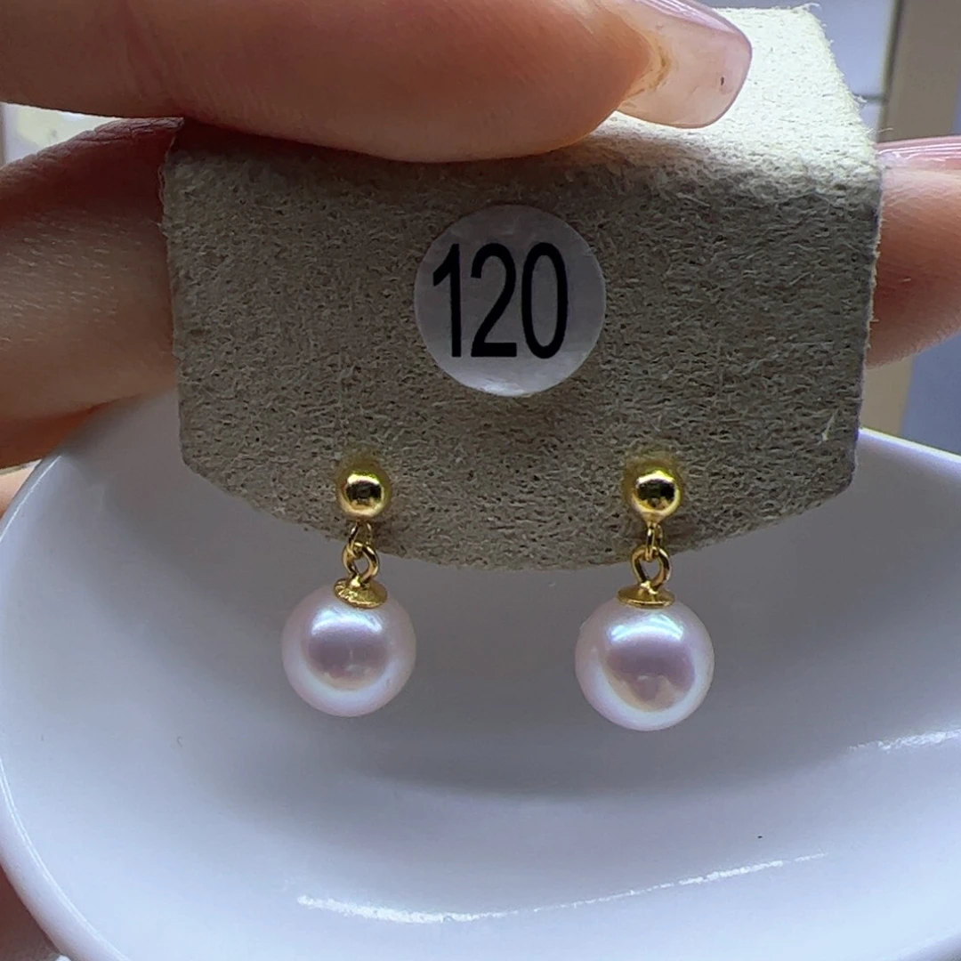 淡水珍珠耳饰银S925镶嵌