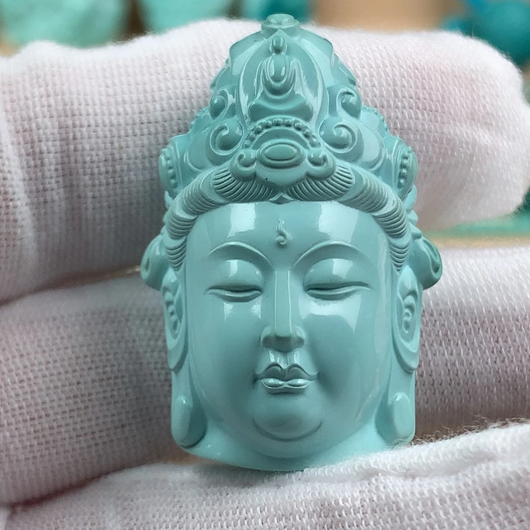绿松石未镶嵌观音