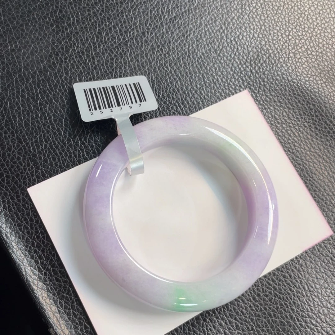 翡翠未镶嵌手镯80号 54正圈 有纹