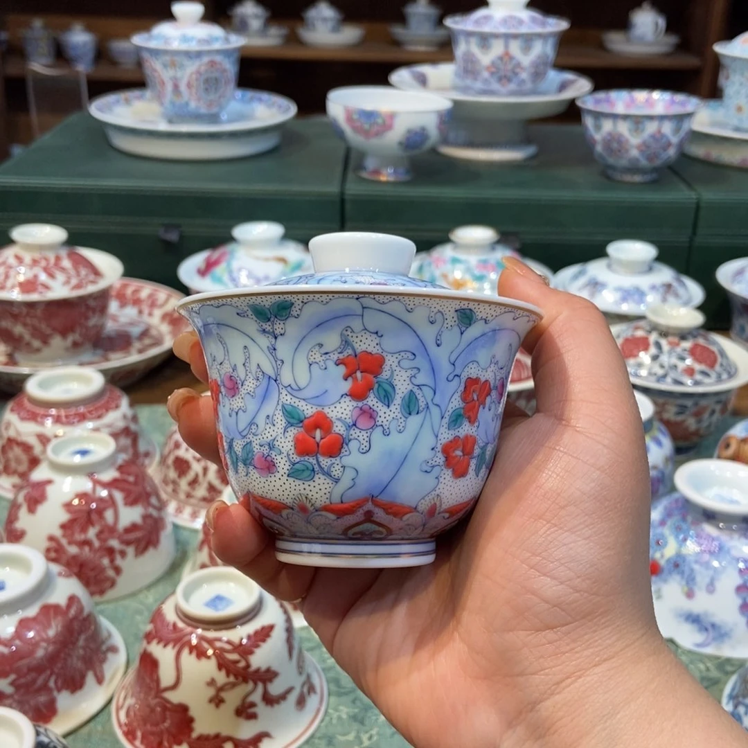 杯冉月观隐星华盖碗