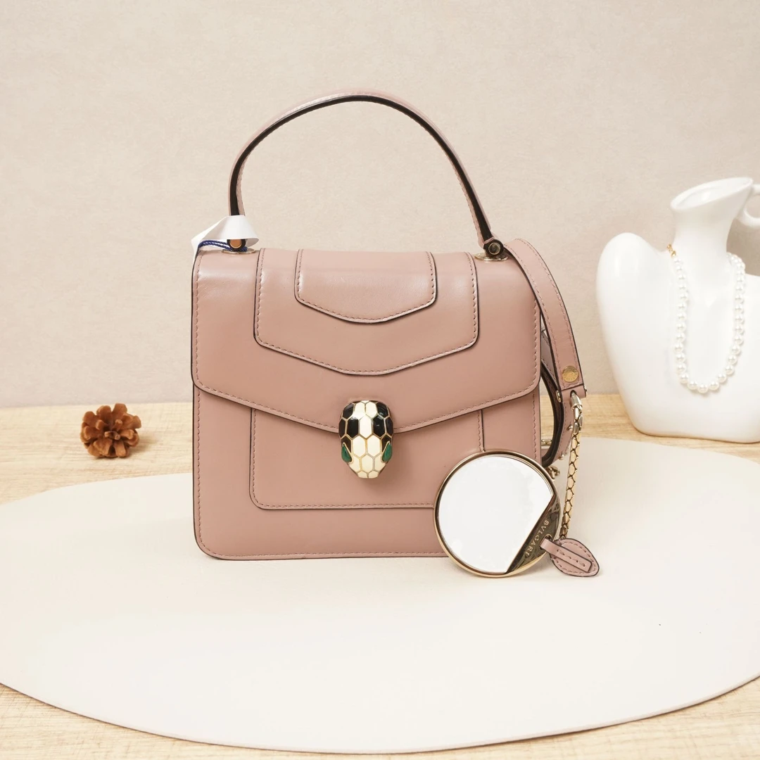 95新 BVLGARI/宝格丽 蛇头手提单肩包/尘袋/镜子DS018962