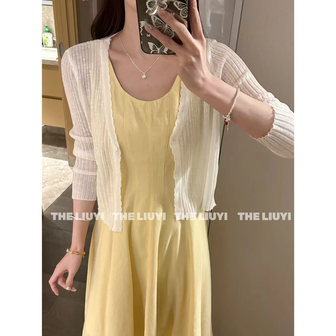 【LIUYI】冰氧开衫~夏季冰丝针织开衫外套53275