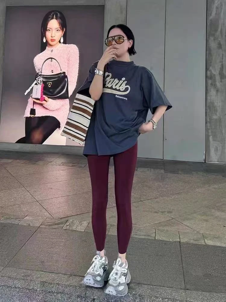 诗歌兰2025新款健身瑜伽裤女修身显瘦鲨鱼裤