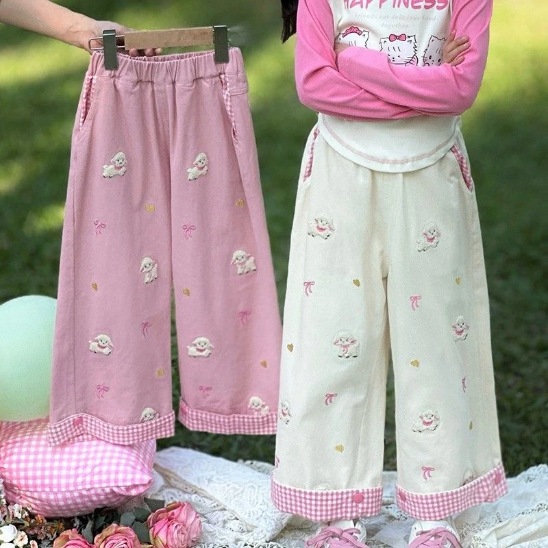 原创女童春装裤子2025新款春秋款百搭长裤儿童纯棉宽松裤子女童