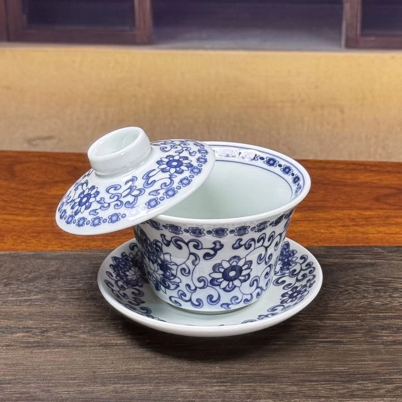 0094【直播专享】枝莲青花悬停盖碗