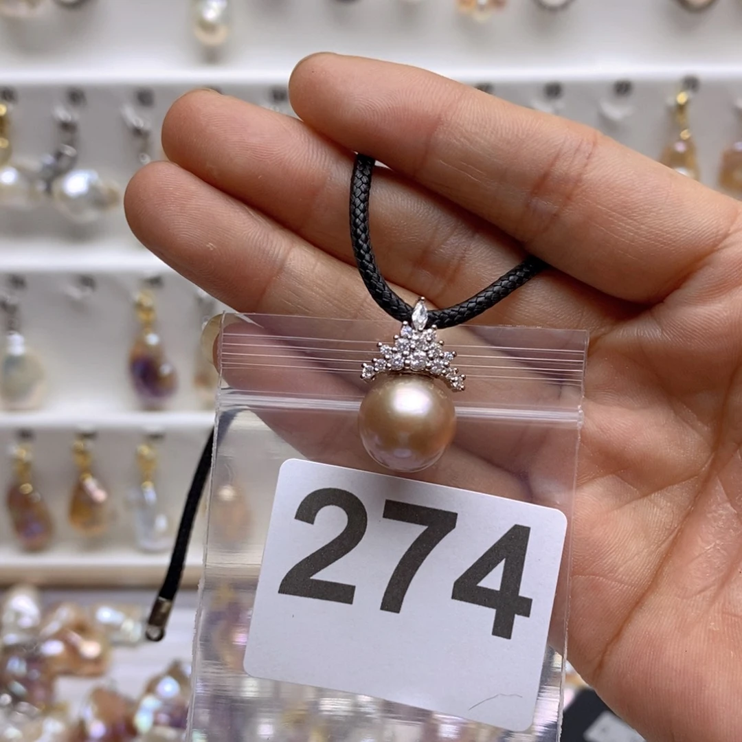 淡水珍珠颈饰银S925镶嵌274