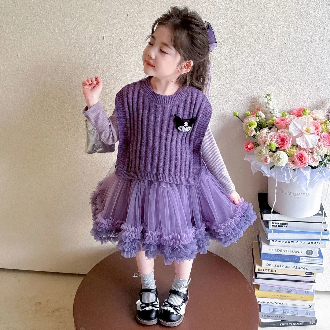 女童套装2025新款洋气儿童毛衣韩版秋装宝宝ins风韩版洋气两件套