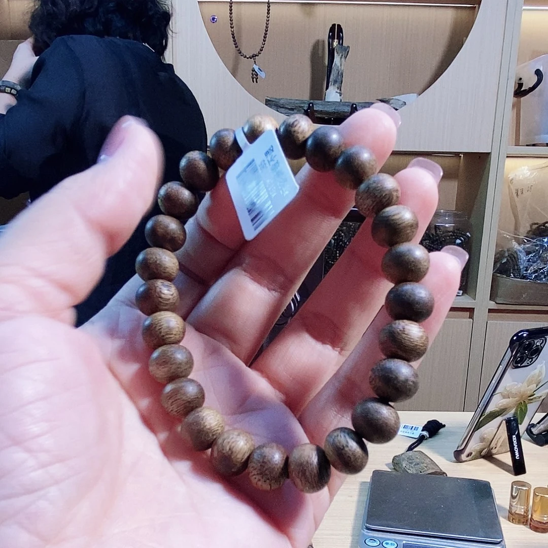 手串沉香杰**祥棋楠圆珠单圈0.9/5克+多样性发一