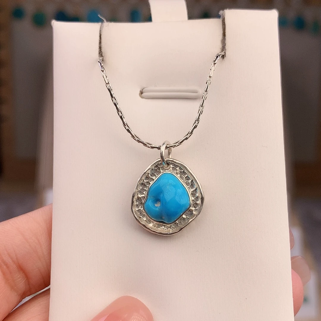 张***瑶绿松石银S925镶嵌吊坠(不含链)