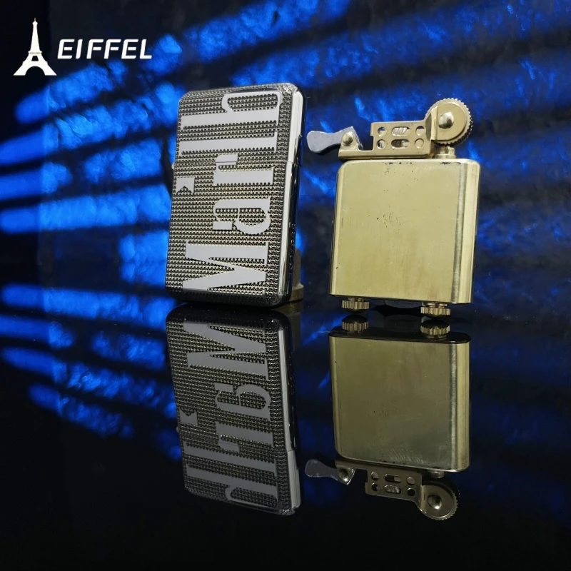EIFFEL/埃菲尔白镍满天星光万宝路煤油防风打火机送男友