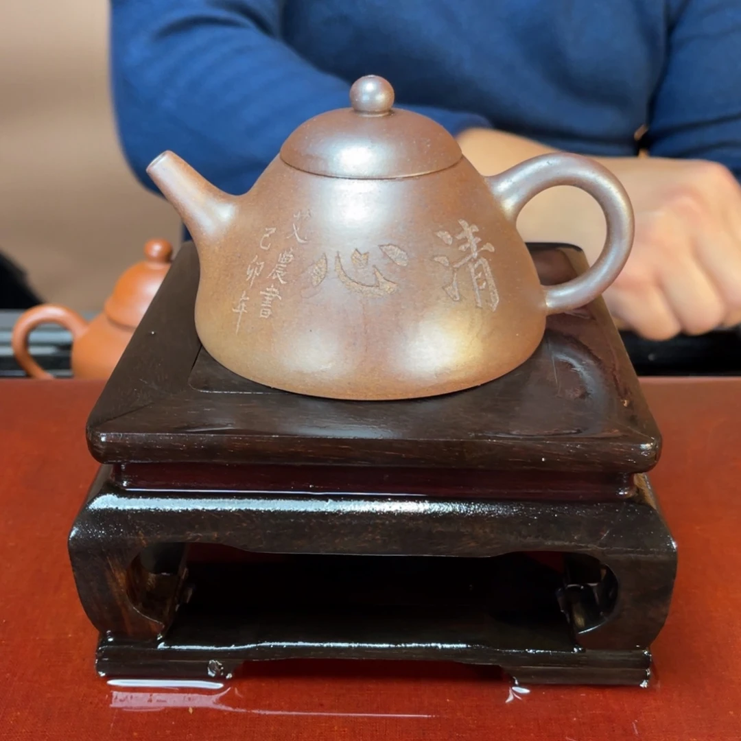 紫砂茶壶高端180cc段泥石瓢高温