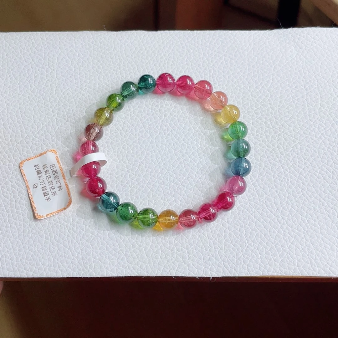 碧玺手链未镶嵌7.7mm左右