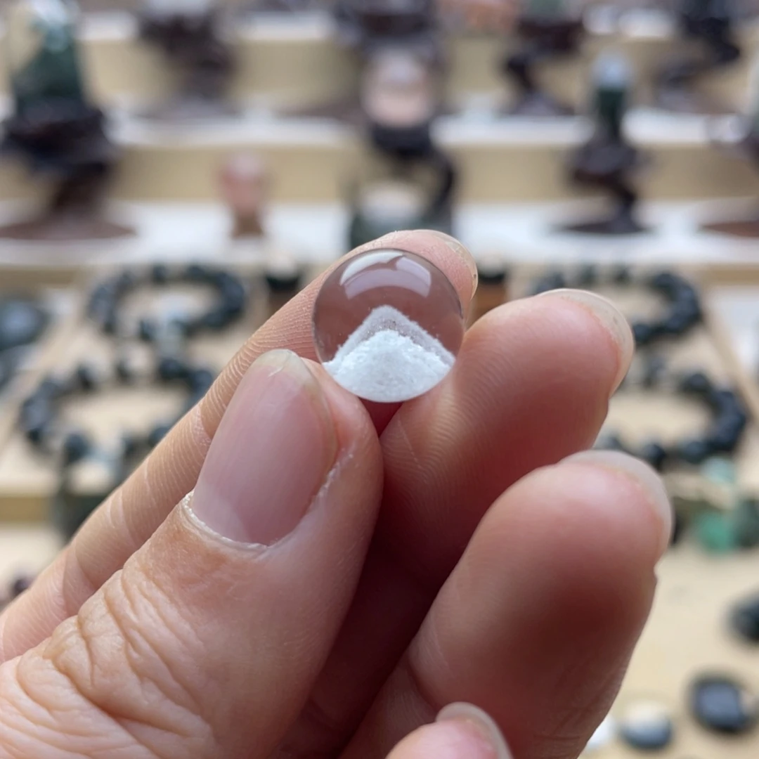 水晶颈饰未镶嵌白幽灵金字塔单珠