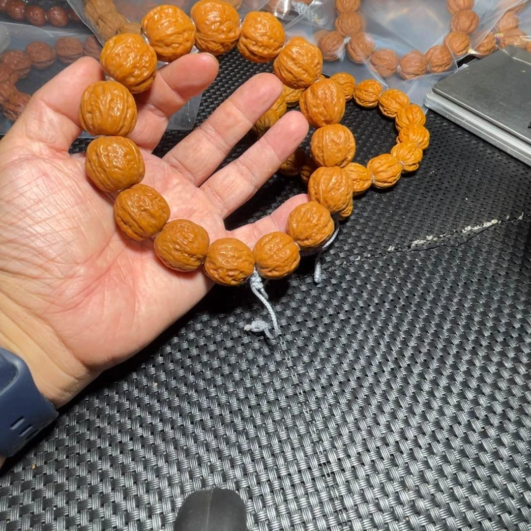 手串文玩核桃正圆光头22