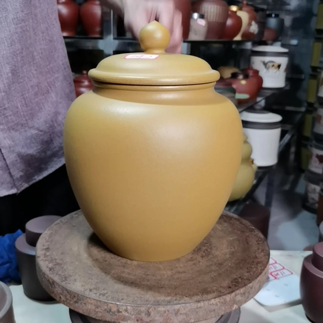 紫砂茶叶罐黄泥242