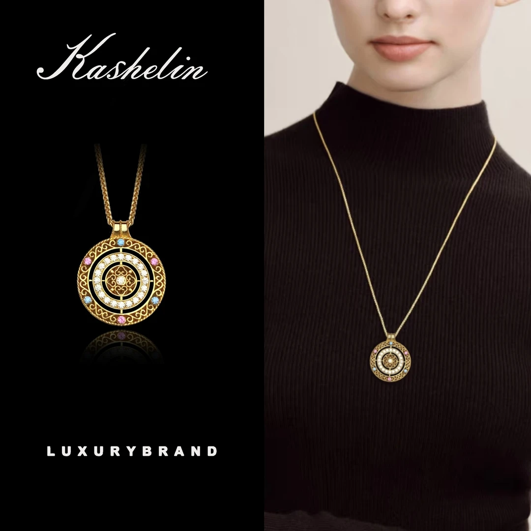 KS  国潮★【多彩福牌】设计师款项链~8947