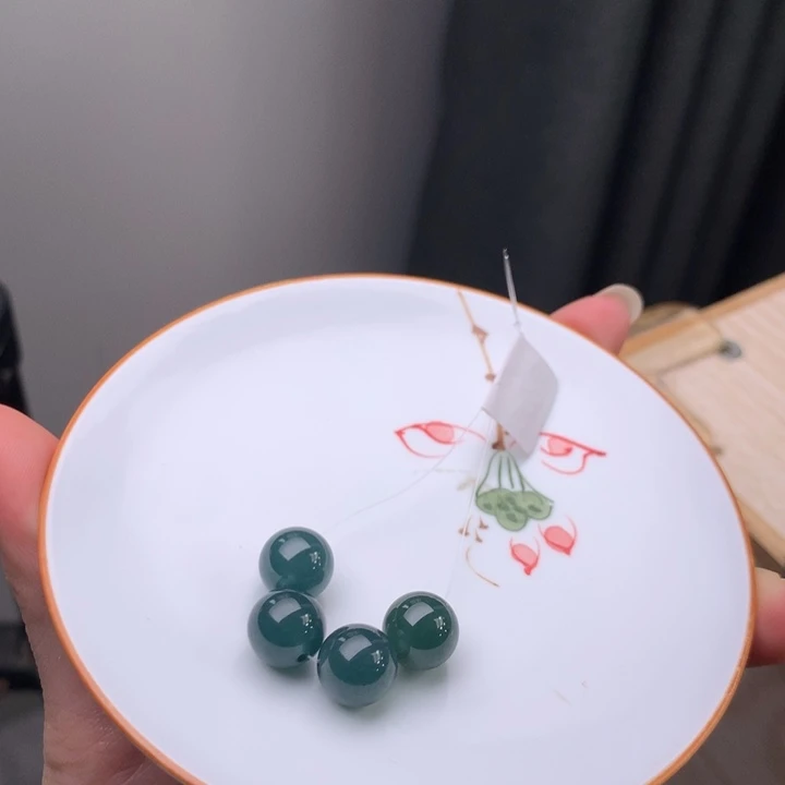 翡翠未镶嵌手链翡翠y1308 卡9.8