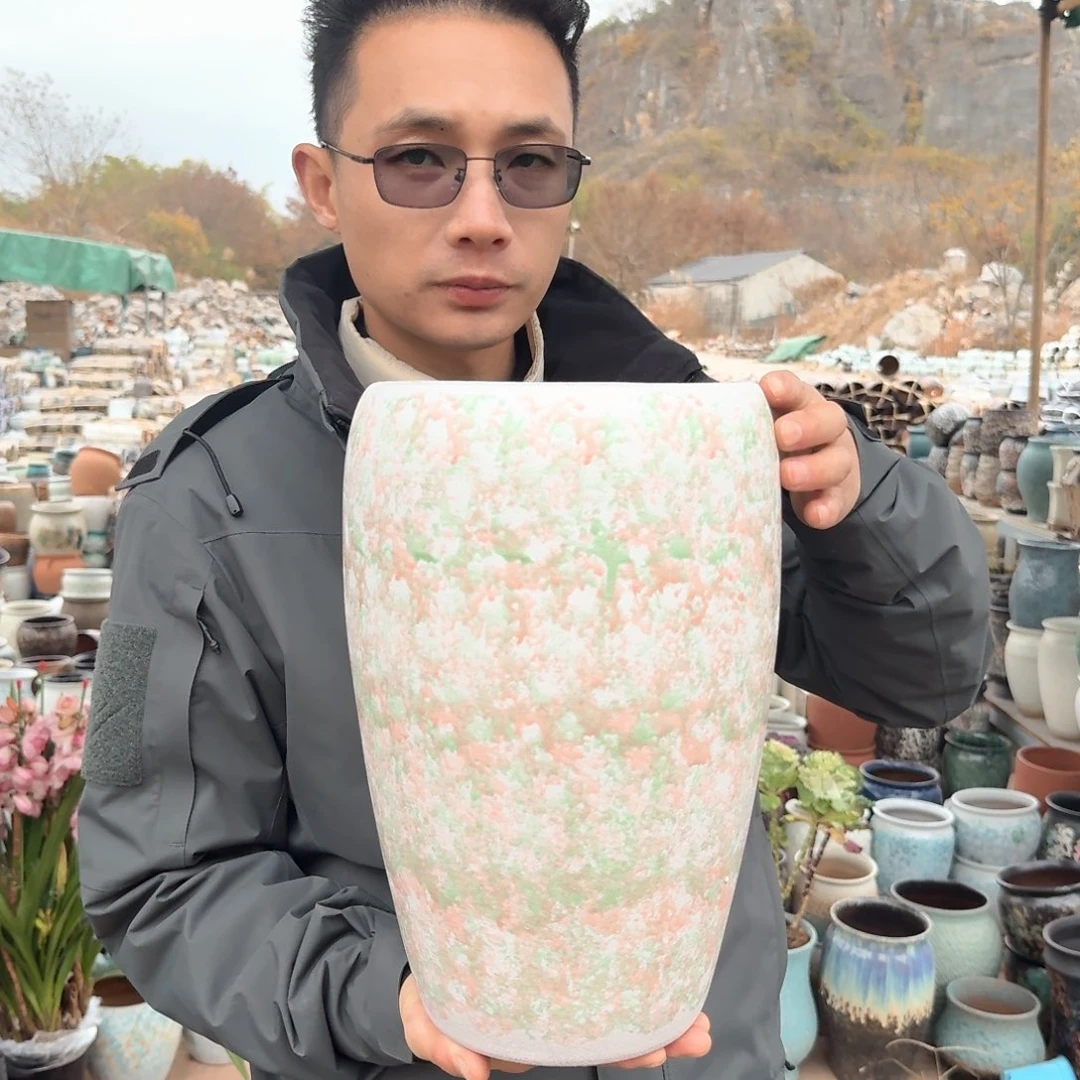 紫砂花盆口19高34（一个窝口彩色新款