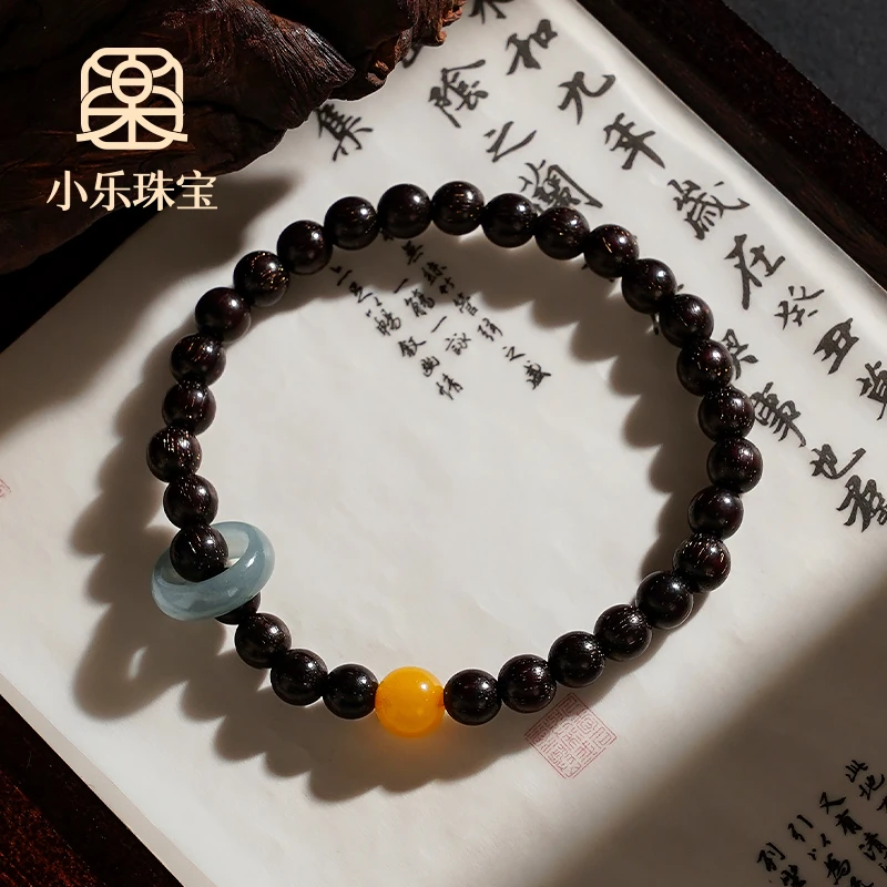 经典国风文玩木串翡翠跑环女式手链多样性发一-10057
