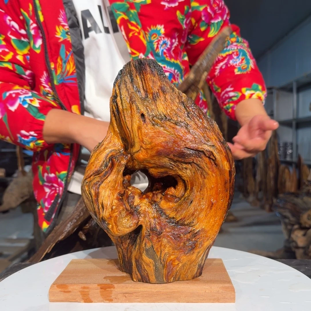 凤***哥木琥珀木天然摆件2