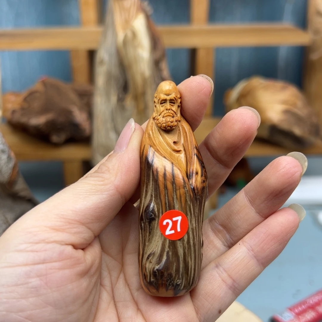 s***u木崖柏木摆件手把件，