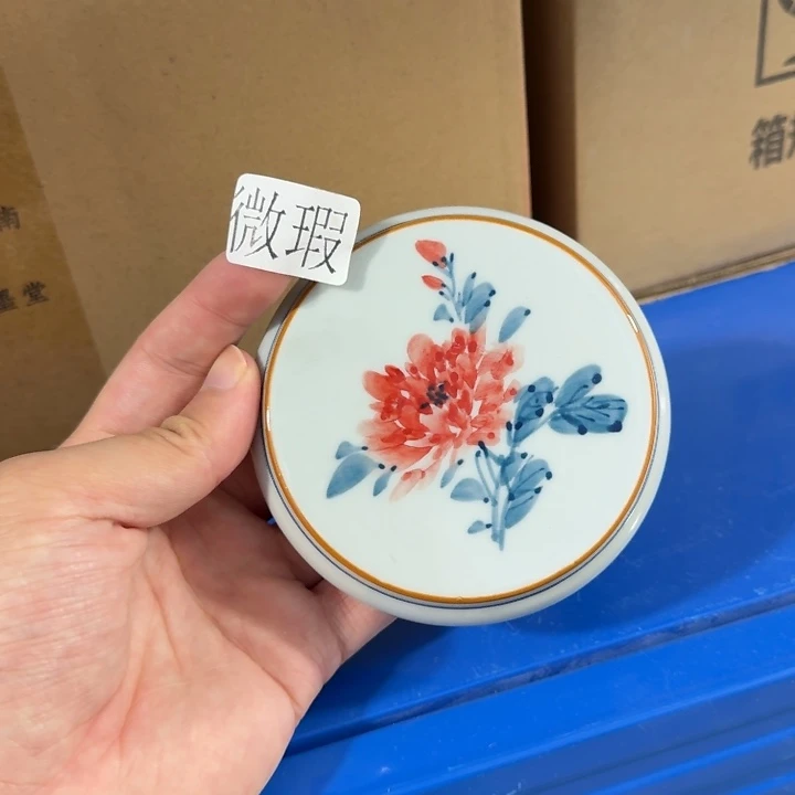 釉下手绘茶具微瑕