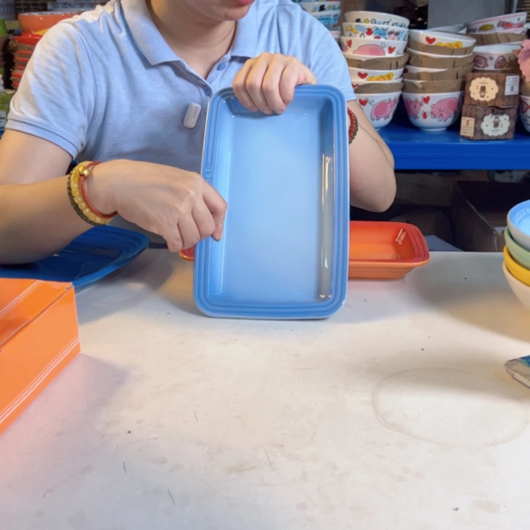 老姊妹家瓷器好漂亮蓝色长盘