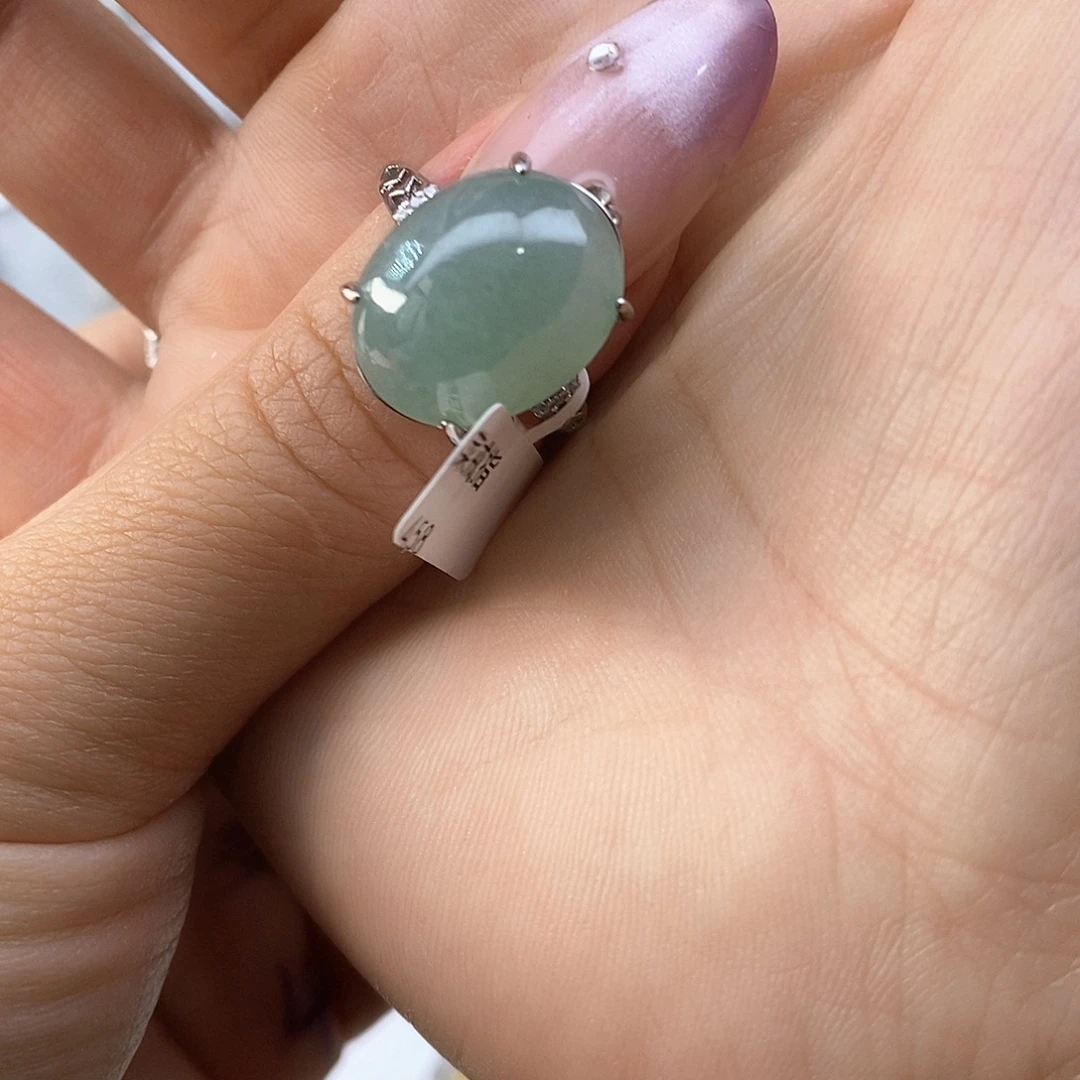 静***止翡翠未镶嵌戒指缅甸