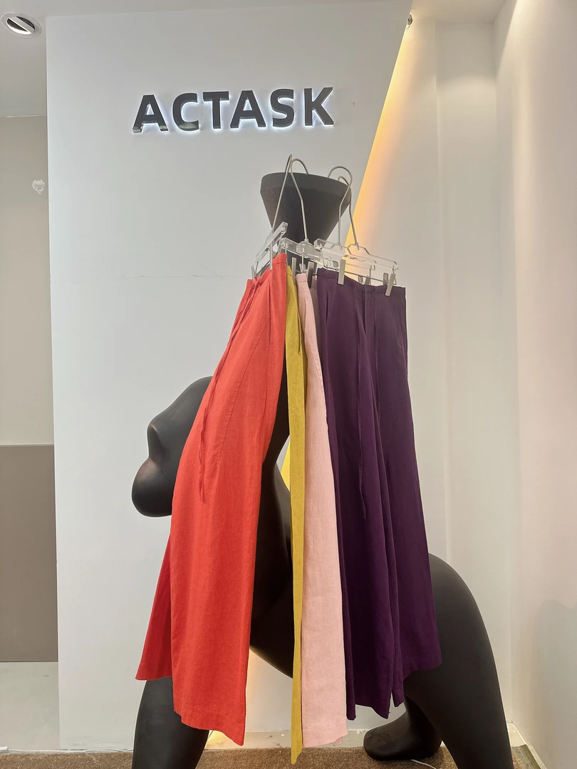 【ACTASK品牌】原&创设计高端2025新款法国进口100%真纯亚麻休闲裤