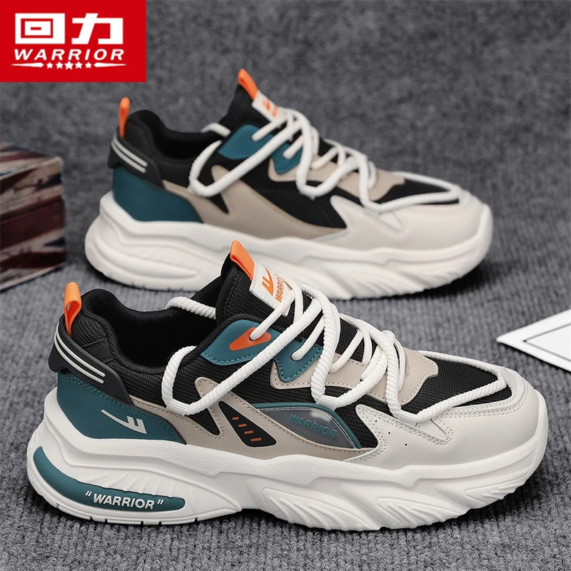 回力夏季男鞋2025新款厚底增高老爹鞋潮流百搭透气网面运动鞋男款