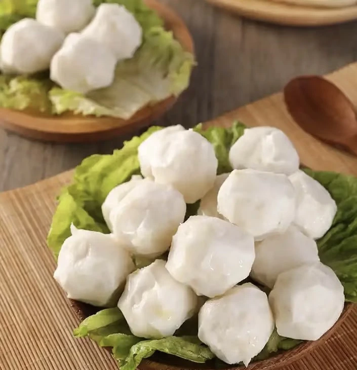 优质手打墨鱼丸细腻适合火锅烧烤烹饪
