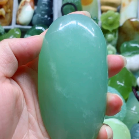 蛇纹石玉未镶嵌手把件
