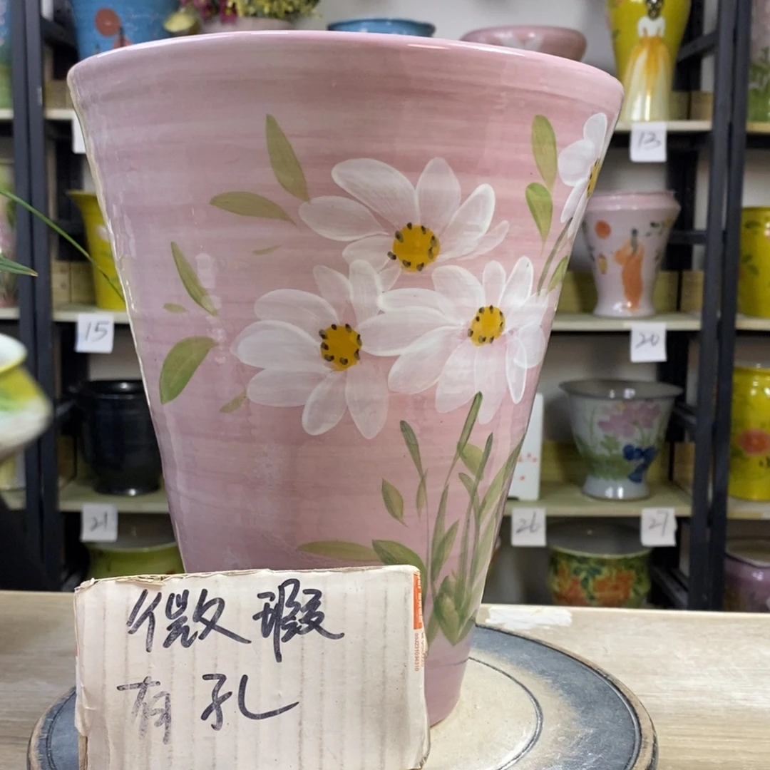 景德镇手工手绘陶瓷花盆