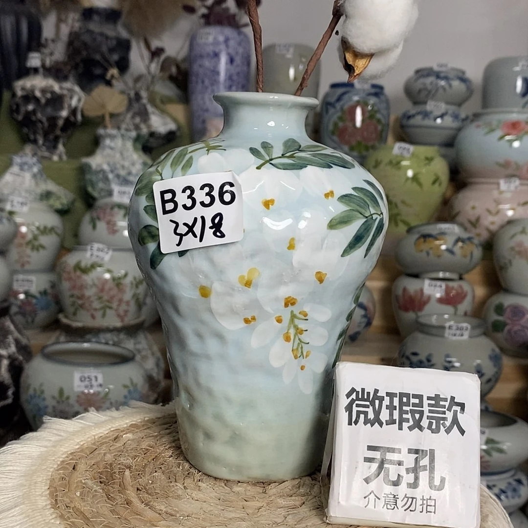 景德镇手工高温陶瓷花盆B336 微瑕