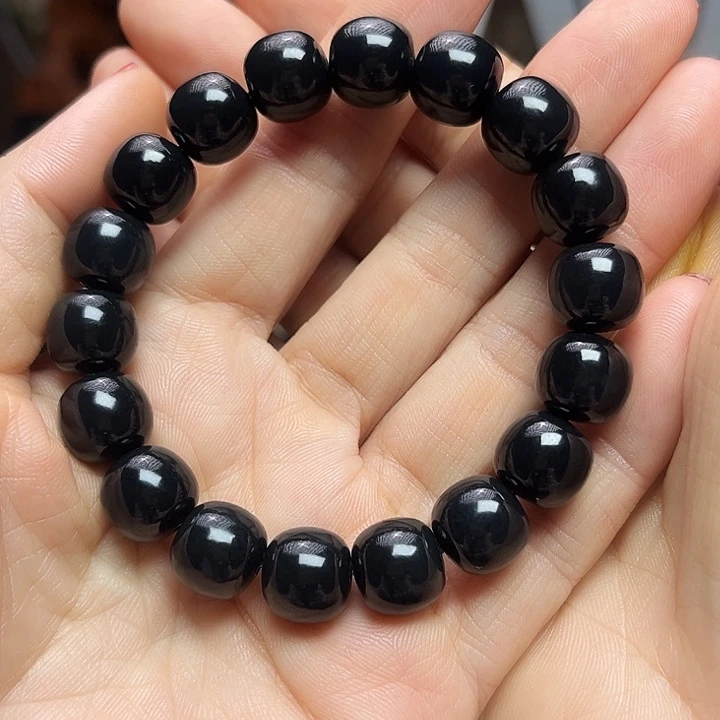 和田玉（墨玉）未镶嵌吊坠(赠链)卡12老型高羊脂