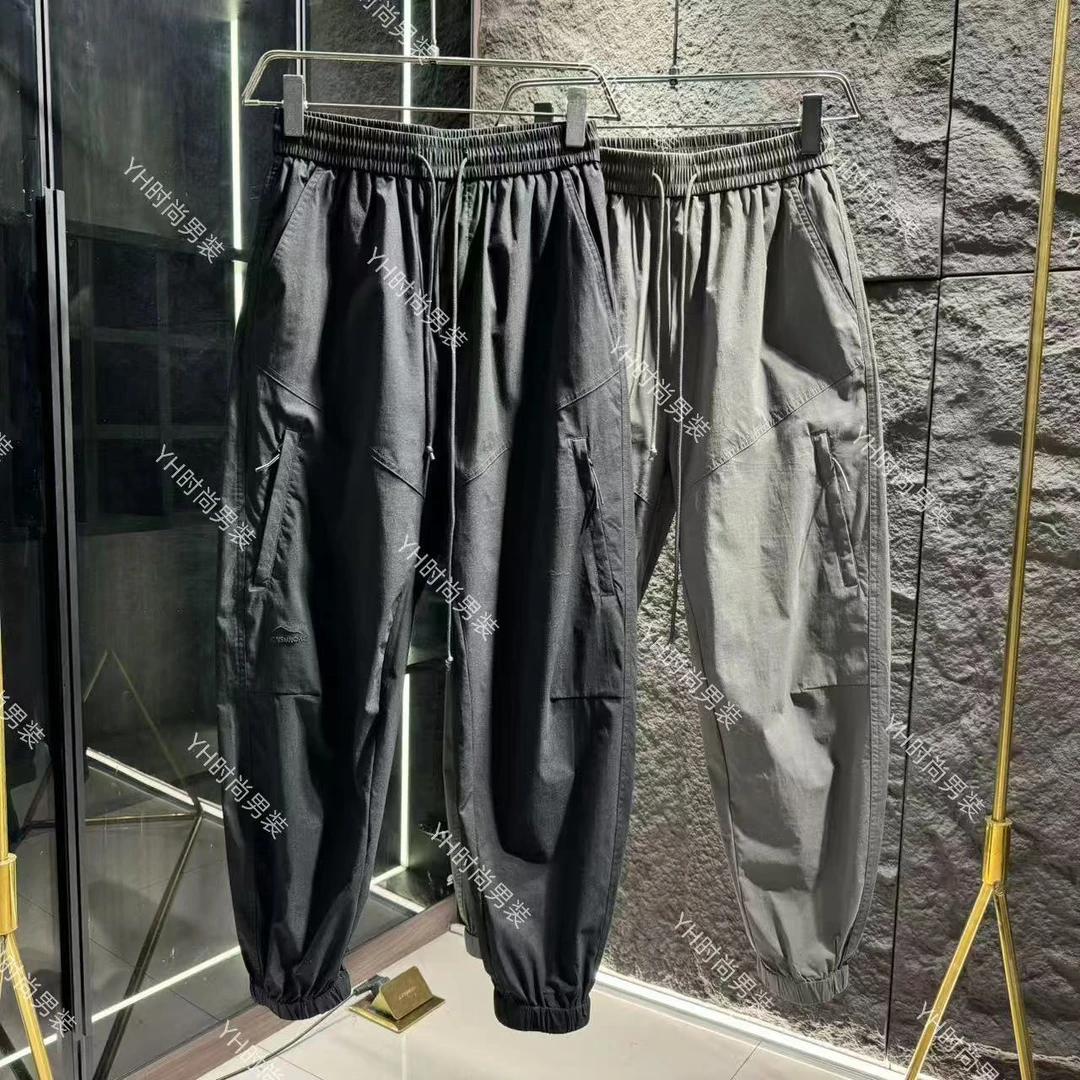 春夏新款潮流时尚设计感立体剪裁工装裤宽松休闲百搭帅气束脚长裤