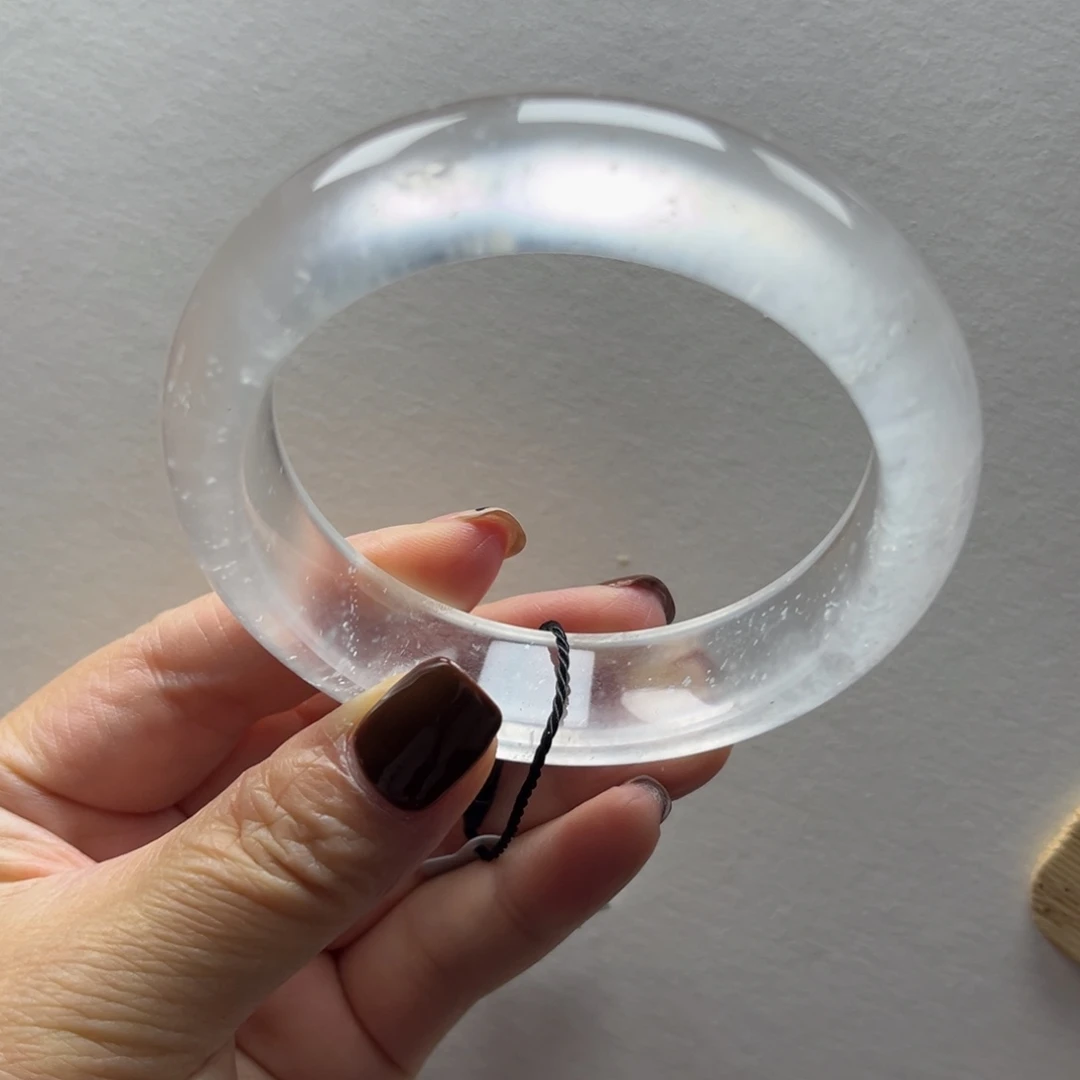 我***冰石英质玉未镶嵌手镯56-57