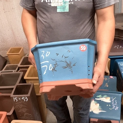 紫砂花盆手工艺品