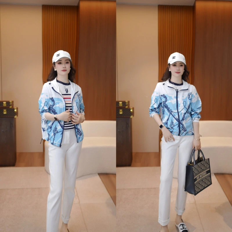 JDND轩羽【马尔沙滩】UPF50+防晒指数定制拼色冰皮防晒外套XY253116