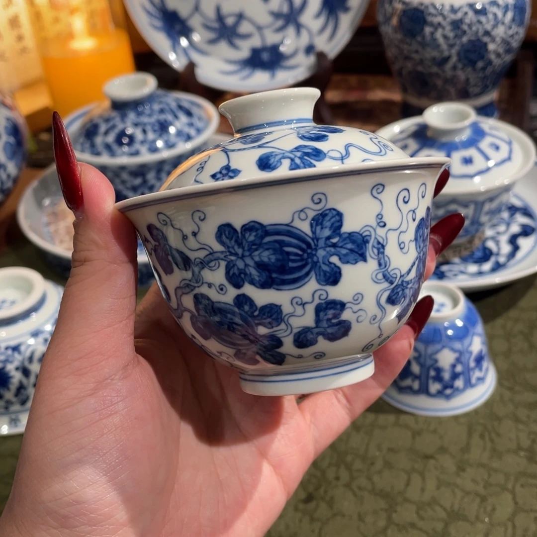 西瓜盖碗手工手绘