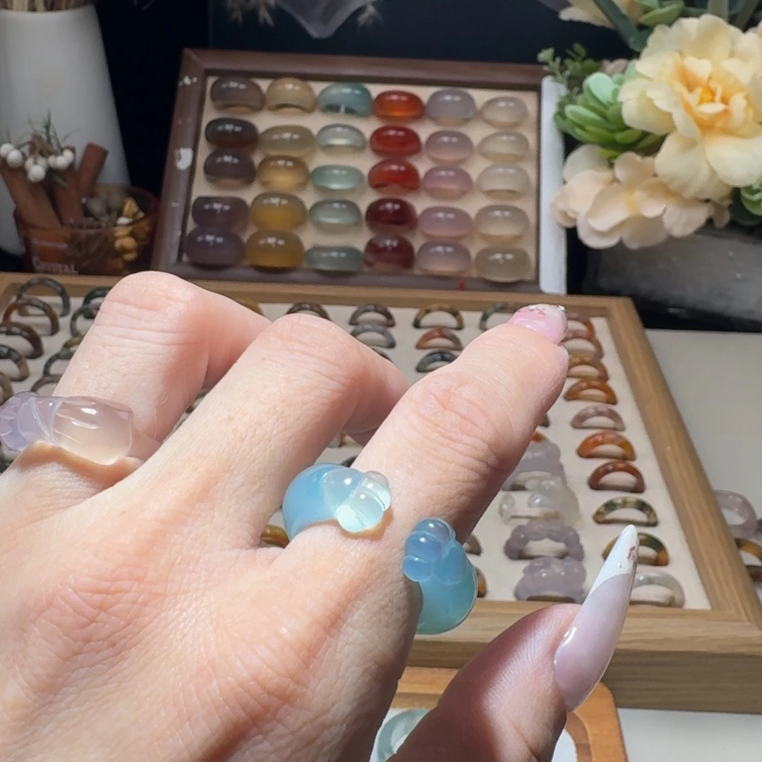 玛瑙/玉髓未镶嵌戒圈