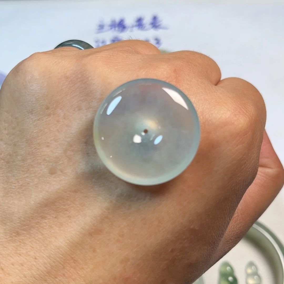 定制翡翠未镶嵌天然缅甸翡翠高冰平安扣