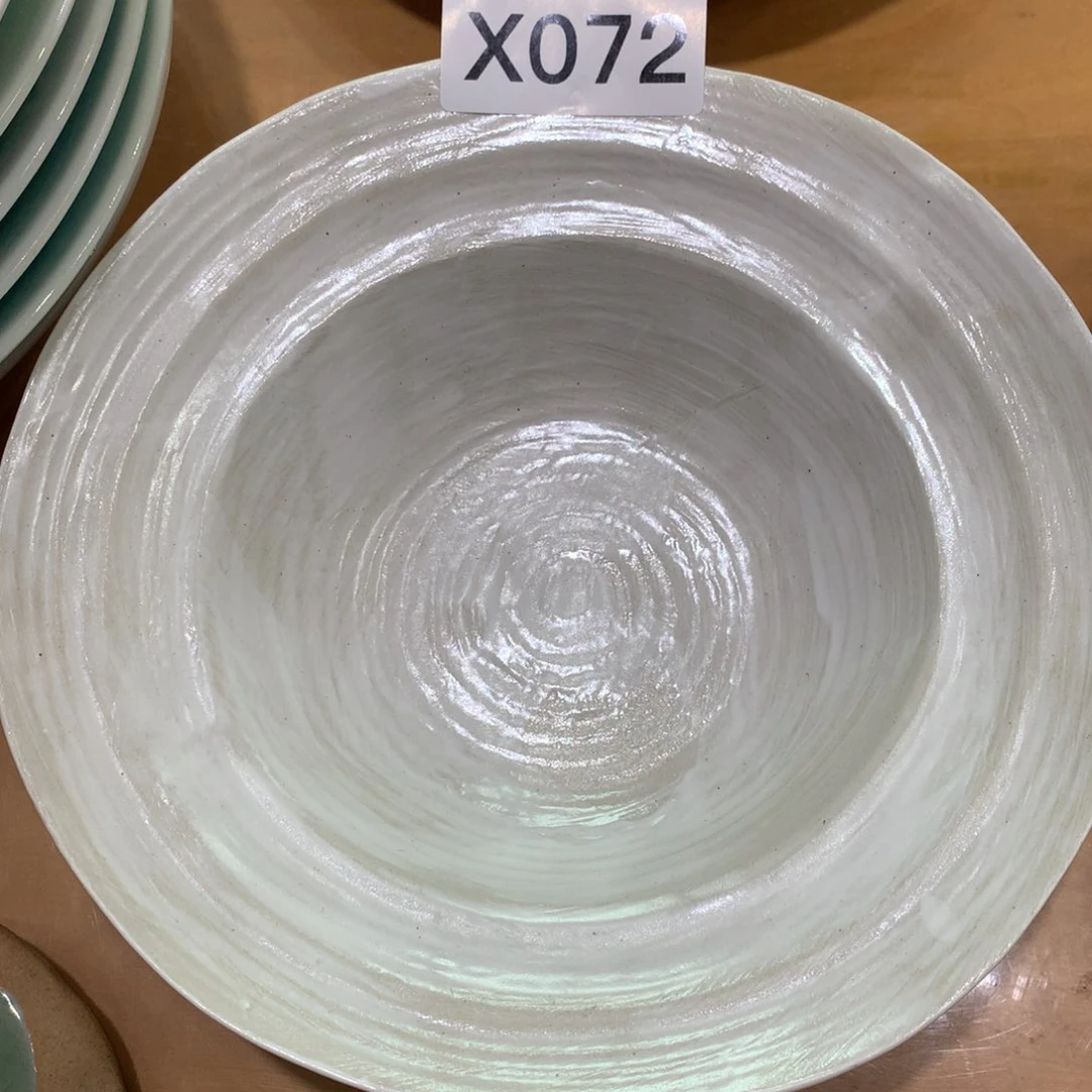 陶景德镇粗陶复古盘碗微瑕