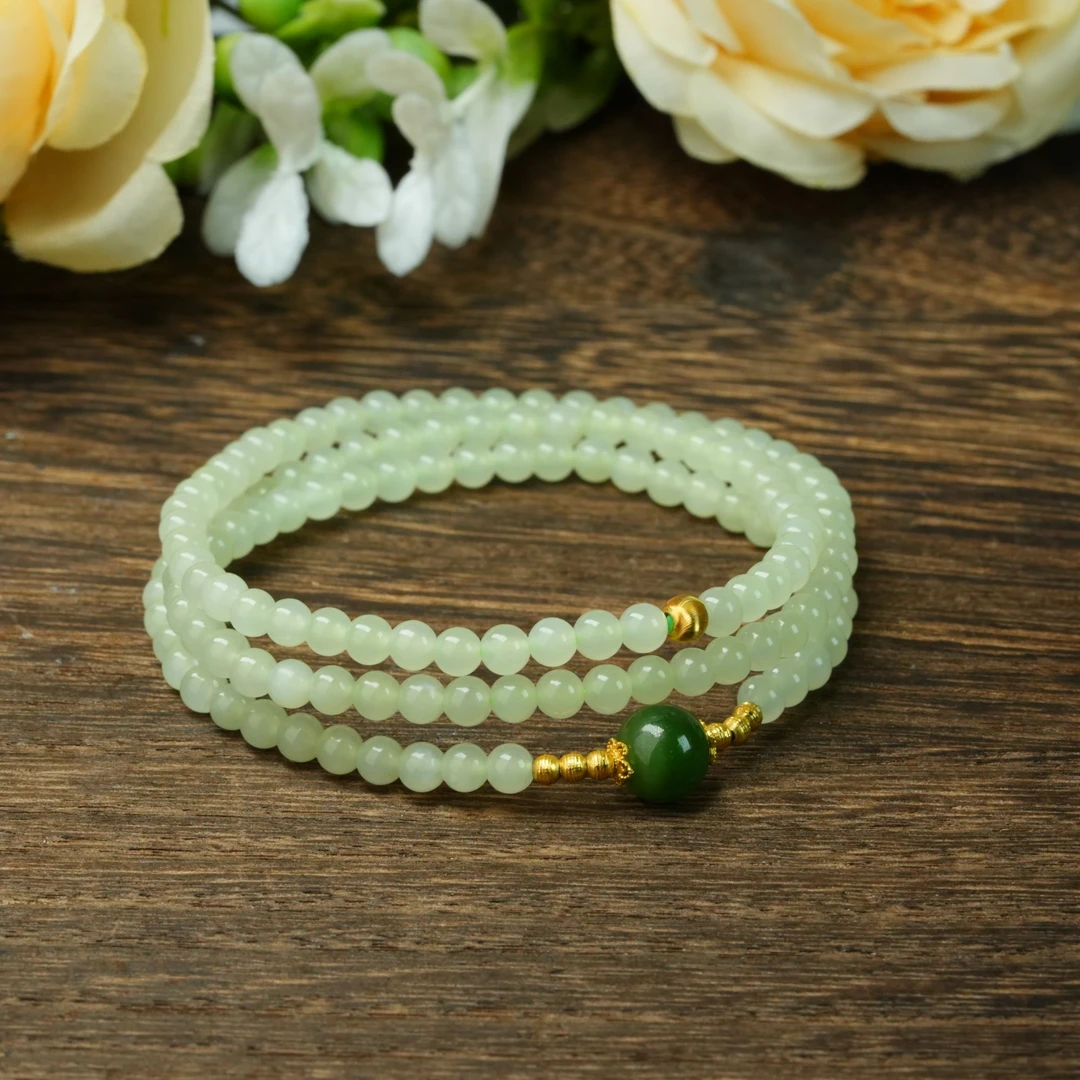 【小北严选】和田玉多圈手串约3mm【多样性发一件】-AH02X1375