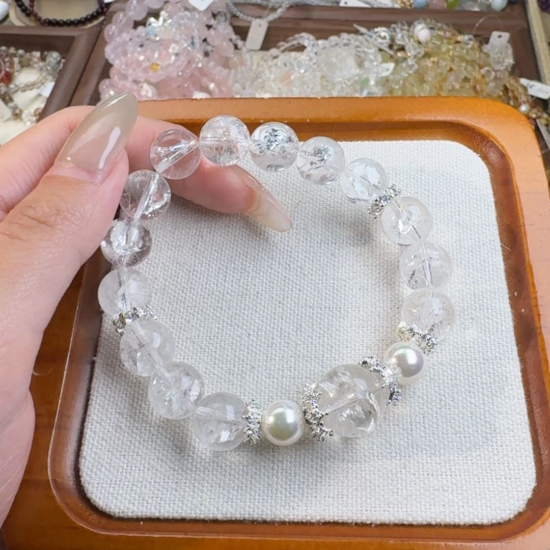 水晶手串未镶嵌白阿塞