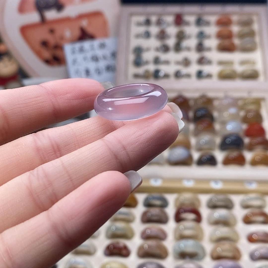 未镶嵌戒指玛瑙/玉髓A 6不退换港10
