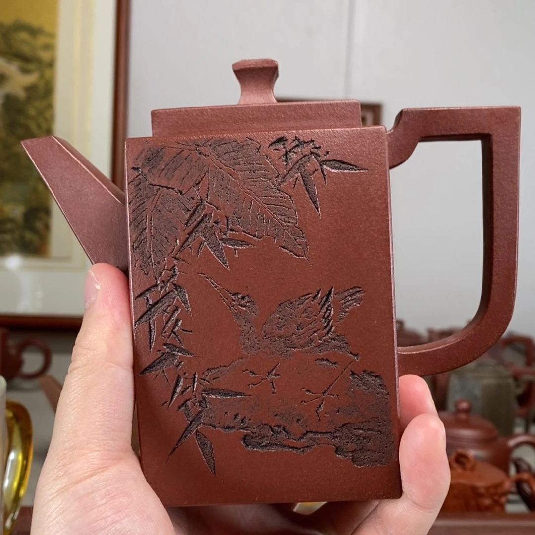 茶壶紫砂壶*壶原矿泥料传统工艺制作
