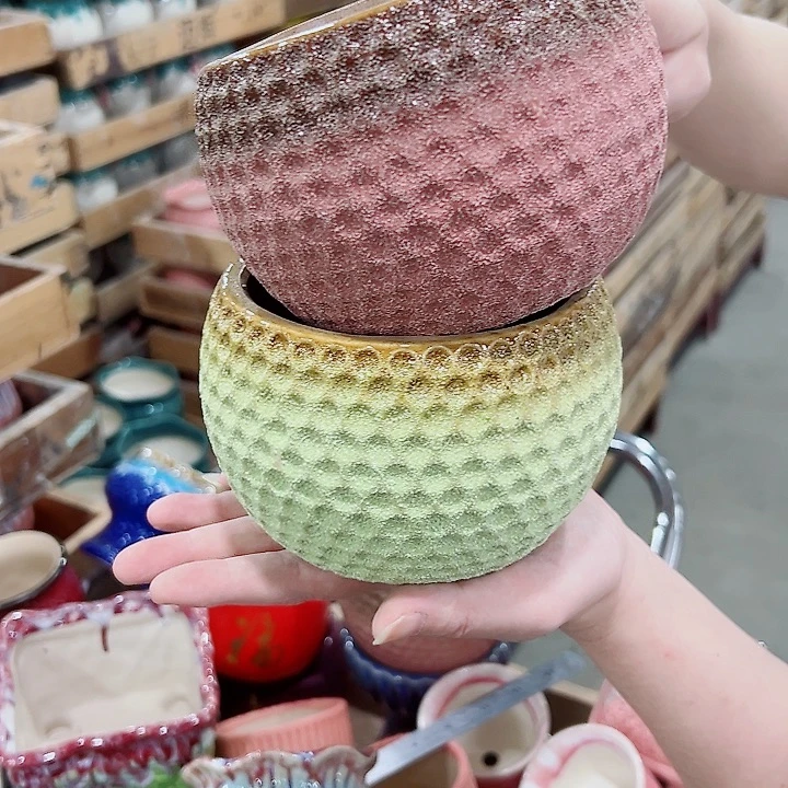 有孔.凑满10元发货多肉陶瓷花盆！